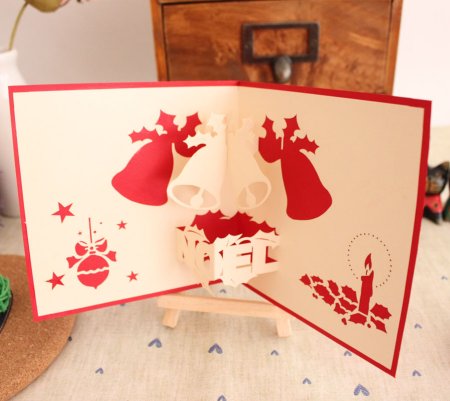 Открытка на новый год раскладная