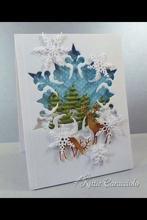 Объемная зимняя открытка