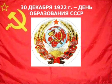 1922 Образован Союз советских Социалистических республик (СССР)