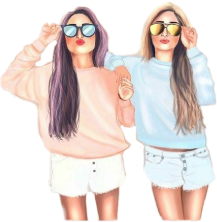 Две подруги мультяшные