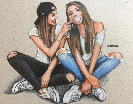 Подруги рисунок