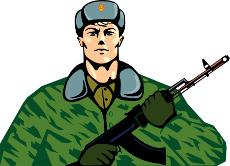 Мультяшный военный