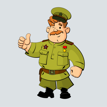 Военный мультяшка