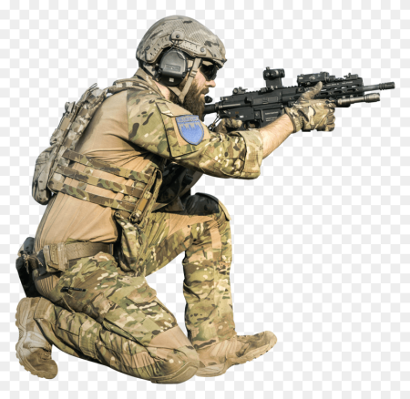 Военный без фона