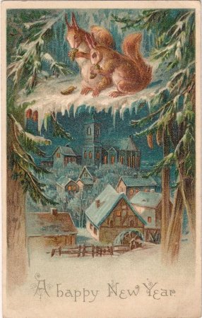 С Рождеством Христовым открытки с белочкой