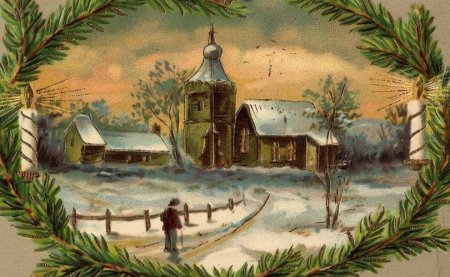 Открытки с Рождеством Христовым старинные