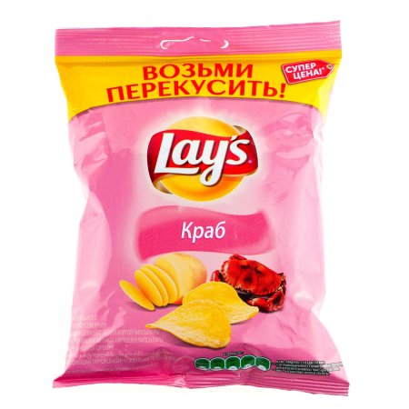 Чипсы lays 50г краб