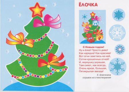 Аппликация праздничная елочка