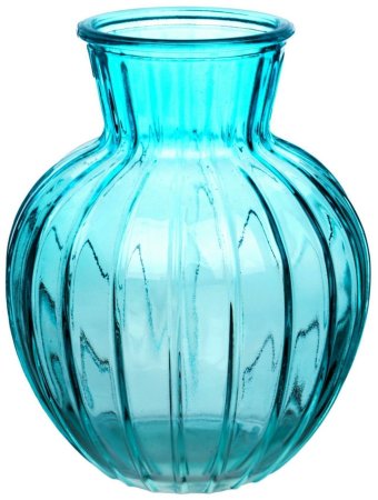 Ваза NINAGLASS Белла бирюза