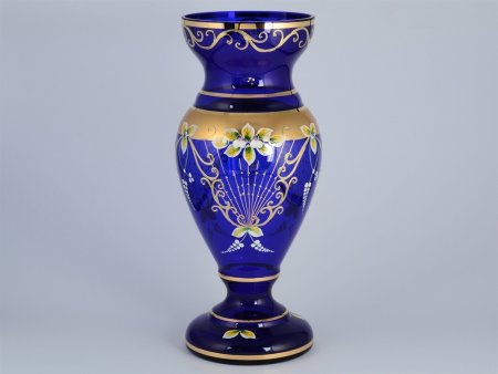 Ваза синяя Bohemia Star Crystal 25 см