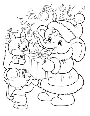 Новогодняя раскраска