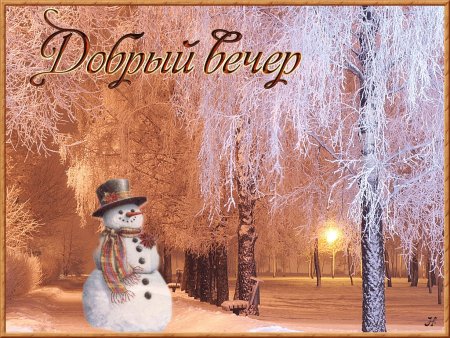 Открытки с добрым зимним вечером