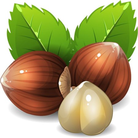 Орехи на белом фоне