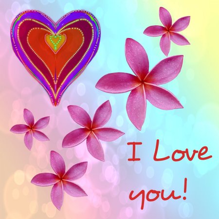 Открытка "i Love you" c6