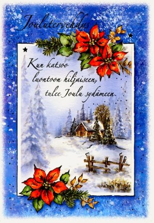 Рождественская открытка на финском языке