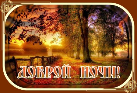 Спокойной ночи осень