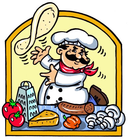 Повар рисованный