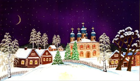 Картина Псков зима открытка