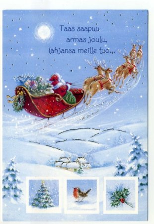 Рождественская открытка на финском языке