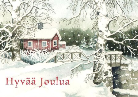 Hyvää joulua открытки
