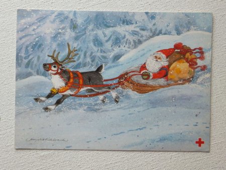 Новогодние открытки на финском языке