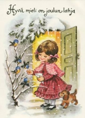 Рождественские открытки на финском языке
