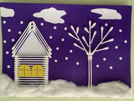 Зимняя аппликация