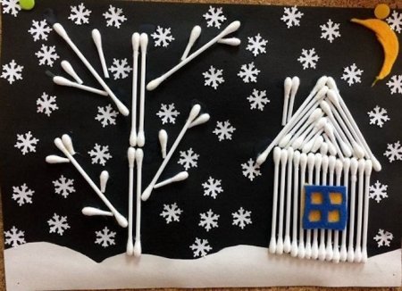 Поделки из ватных палочек