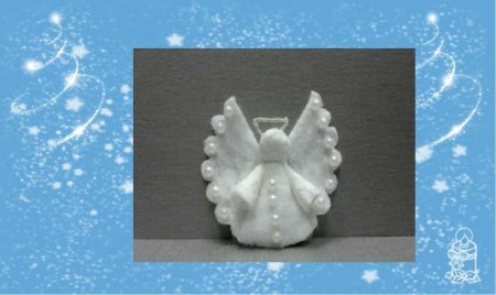 Ангелочек из ватных дисков