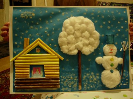 Поделки из ваты на новый год