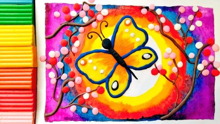 Пластилинография бабочка