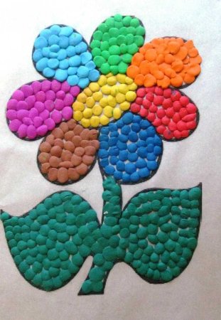 Аппликация из пластилина