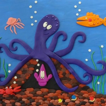 Пластилинография подводное царство