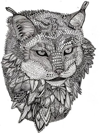 Рысь Зентангл