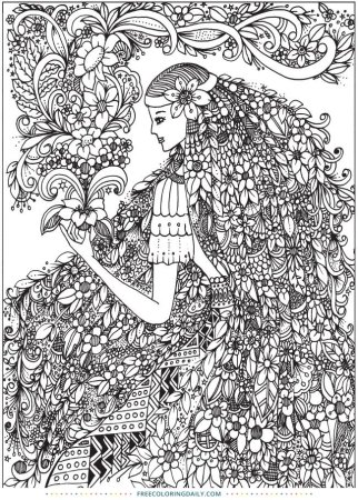 Сложныерасскраски для девочек