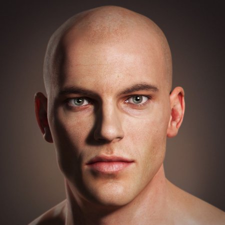 Лысая мужская голова