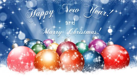 С новым годом и Рождеством надпись