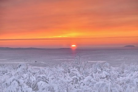 Полярная ночь в Мурманске 2020