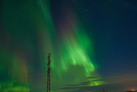 Мурманск Полярная ночь Северное сияние