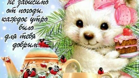 Прикольные поздравления с добрым утром зимние