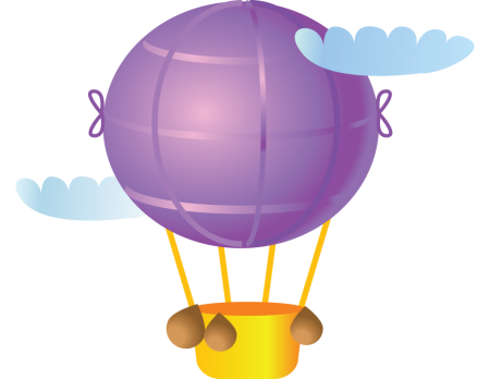 Воздушный шар мультяшный