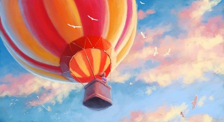 Картина с воздушными шарами