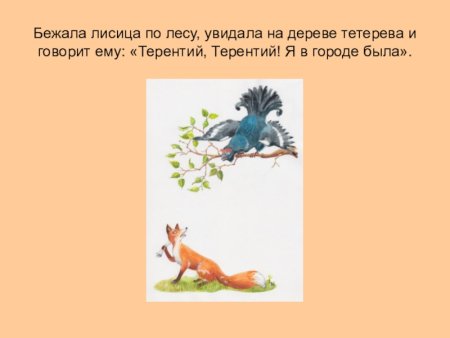 Иллюстрация к рассказу лиса и тетерев