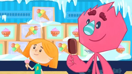 Герои мультика Катя и эф