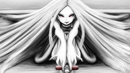 Аниме чёрно белые картинки