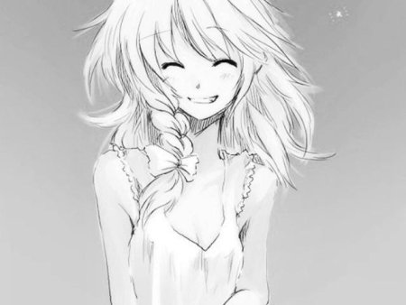 Аниме девочки черно белые