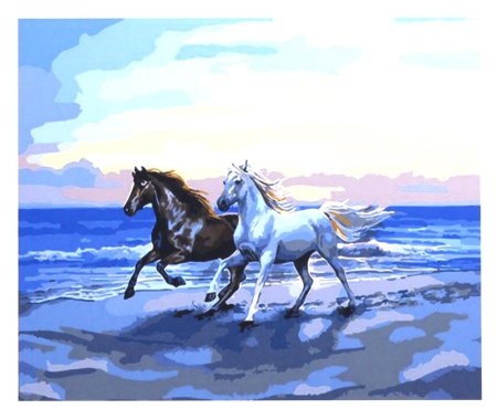 Гранни набор алмазной вышивки арабские скакуны (ag401) 48x38 см