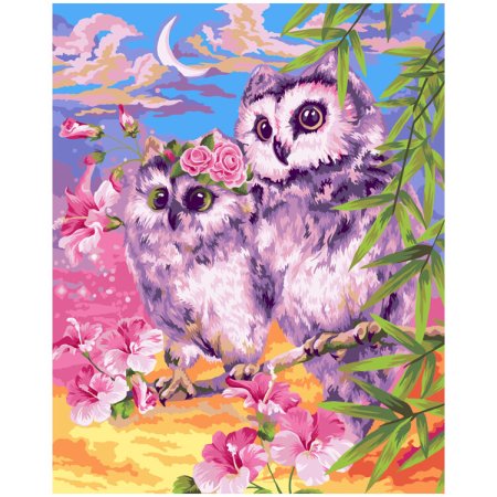Color Kit картина по номерам "Совушки" 30х40 см
