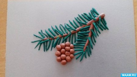 Ветка из пластилина