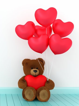Мишка с красивым сердечком